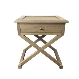 wp-image-tigress-64082.jpg "Isla" Hamptons Style Timber Side Table Weathered Oak, 60cmW x 50cmD x 65cmH (RRP $849)