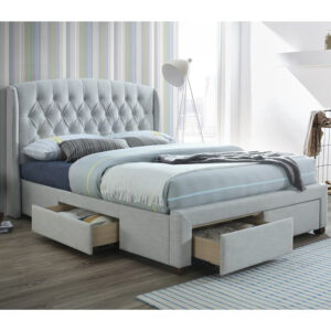 wp-image-tigress-64403.jpg BLACK FRIDAY SALE "Amelia" Hamptons Style Buttoned Back Upholstered Fabric Bed Frame 4 Storage Drawers Queen Size, Stone (RRP $1999)