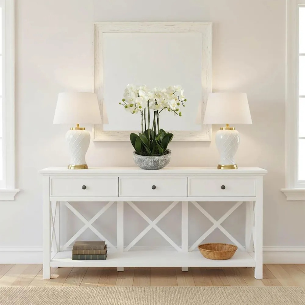 Berkley Ceramic Lamp & Shade, D 46cm W 46cm H 67cm (RRP $549) - Image 3