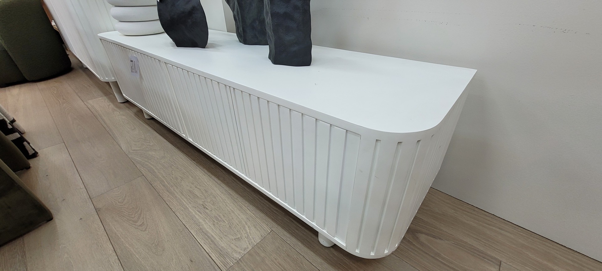 Vince Entertainment Unit White, W 183cm D 48cm H 52cm (RRP $3499) - Image 2